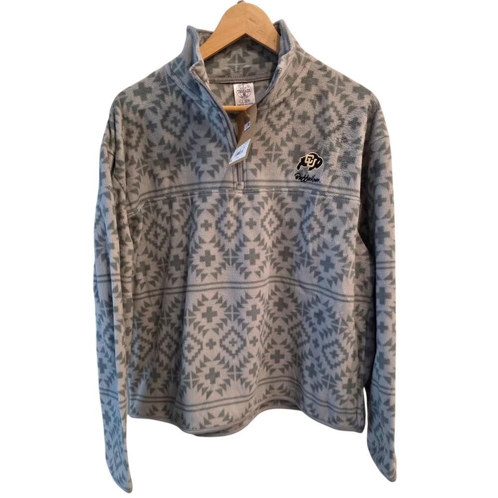 NWT Colorado Buffaloes 1/4 Zip Fleece - Women's Size L 12/14 -Aztec print